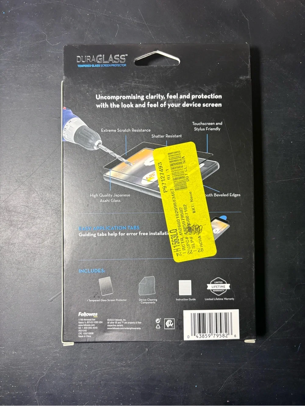 Google Pixel 6a Tempered Glass Screen Protector - Black Packaging